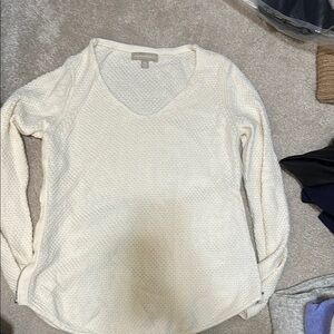 Banana Republic Cream Knit Sweater XS
